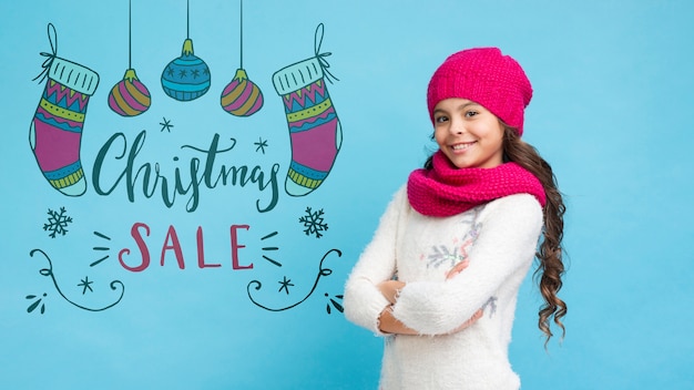 PSD promoções de natal apresentadas por menina