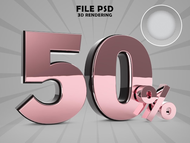 Promotion 50 Or Rendu 3D