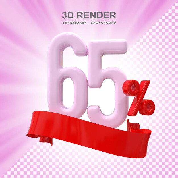 PSD promotion de 65% sur le rendu 3d de la vente