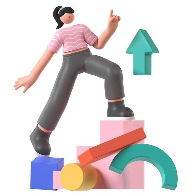 PSD promotion emploi d'employé de bureau travaillant en 3d