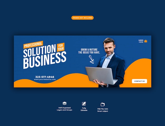 Promotion d'entreprise et modèle de couverture Facebook d'entreprise