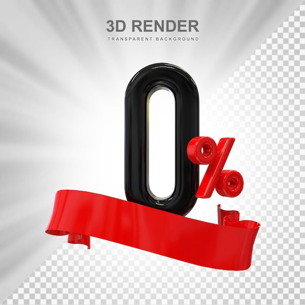 PSD promotion en pourcentage sur la vente render 3d