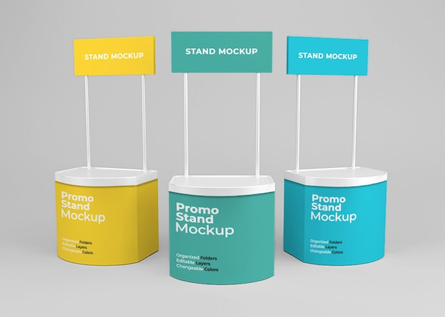 Promotion stand mockup design