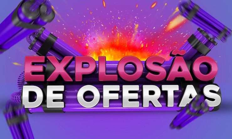 PSD promozione 3d e logo sconto per supermercati e social media