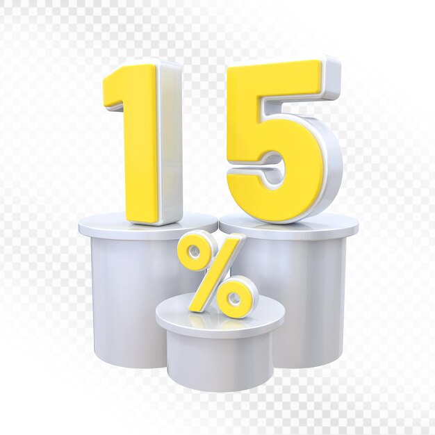 Promozione con percentuale di sconto sui podii