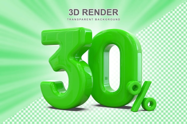 Promozione del 30 per cento fuori vendita 3D