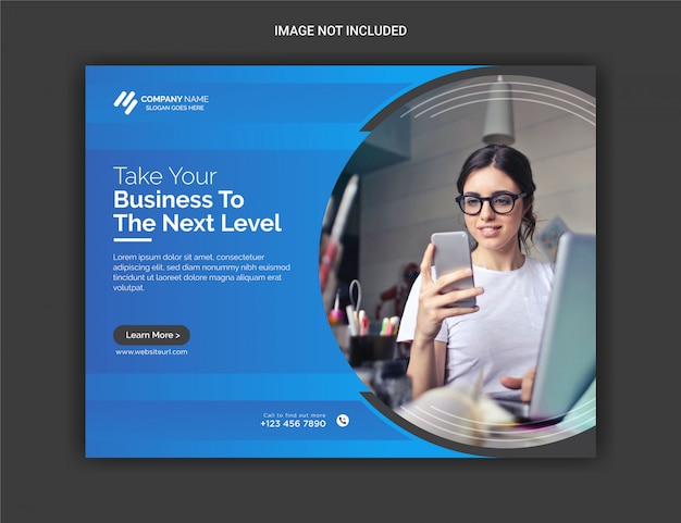 Promozione del business aziendale e modello di banner web creativo