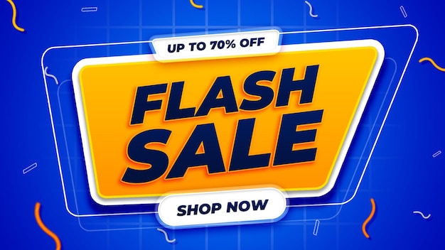 Promozione del modello di banner di vendita flash