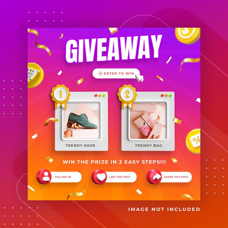 PSD promozione della pagina aziendale con rendering 3d facebook messenger per il modello di post di instagram