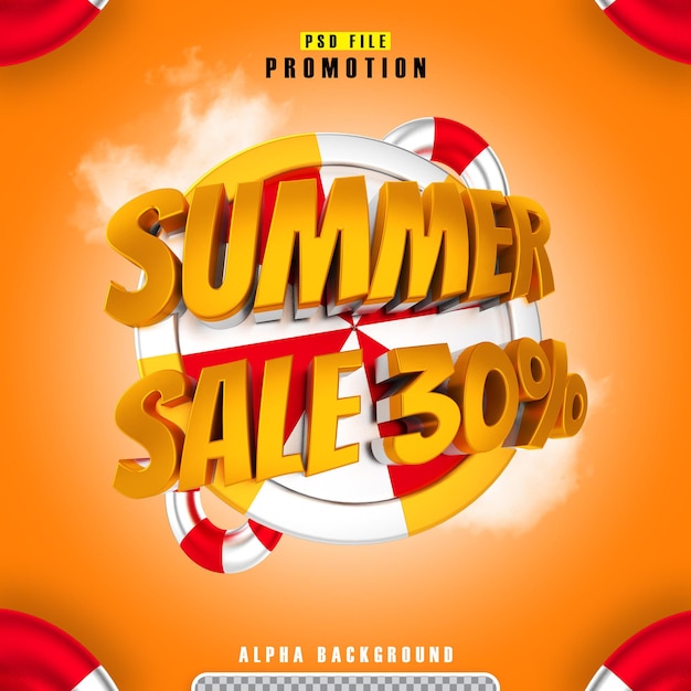 promozione saldi estivi 35 oro nel rendering 3d isolato