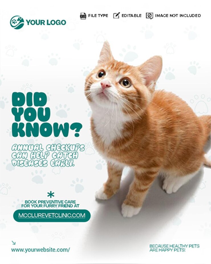 Promueva la salud de sus mascotas con un folleto veterinario