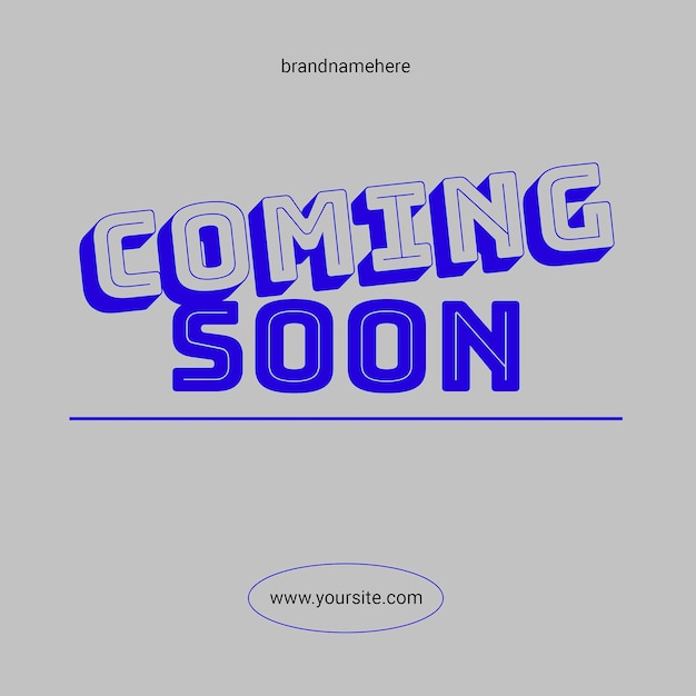 Pronto en Instagram plantilla de publicación Psd diseño de plantilla de publicaciones de redes sociales tipografía