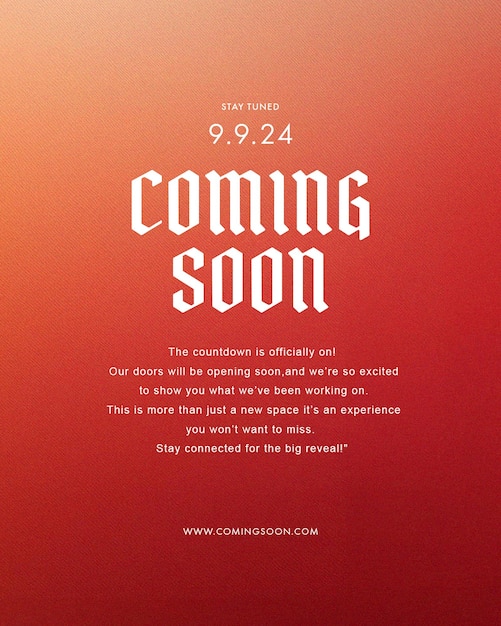 Pronto tienda de tipografía diseño promocional para redes sociales e Instagram plantilla de publicación PSD