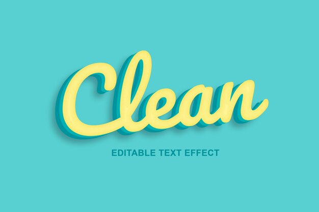 Propre, Effets De Texte 3d Premium Psd