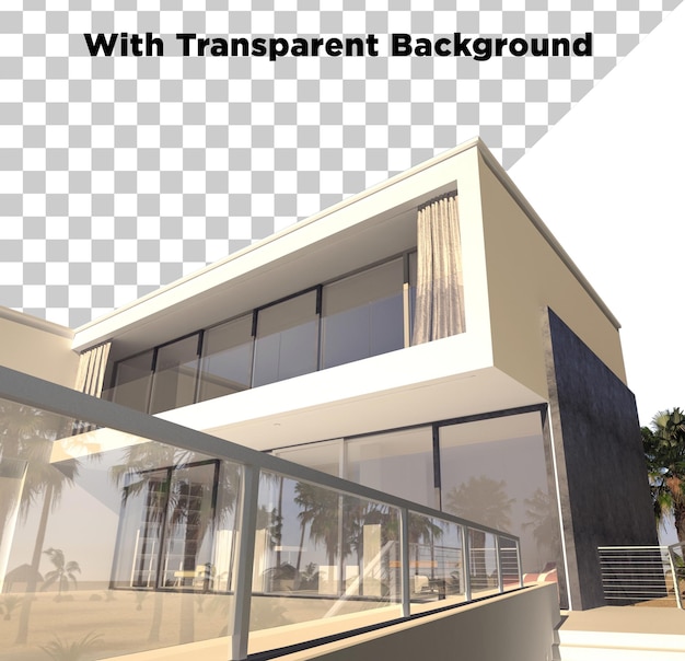 Propriété de maison de luxe PNG PSD isolée sur un fond transparent