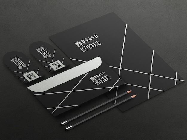 Prospettiva cancelleria Set mockup