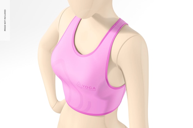 Prospettiva del mockup del reggiseno sportivo