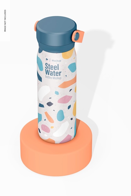 Prospettiva del mockup della bottiglia d'acqua da 20 once