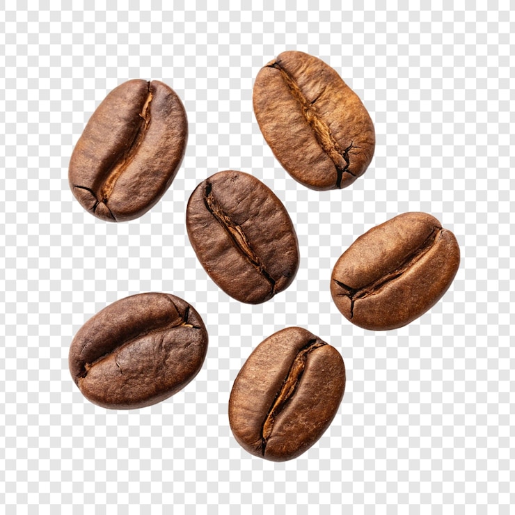 PSD prossimo piano dei chicchi di caffè arrostiti