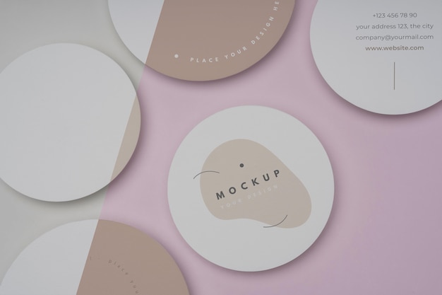 Prossimo piano del modello di design del volantino circolare