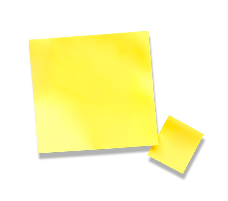 PSD prossimo piano delle forniture per ufficio post it note item