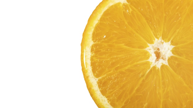 Prossimo piano su frutta isolata