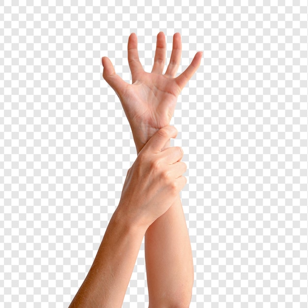 Prossimo piano sulle delicate mani che gesticolano