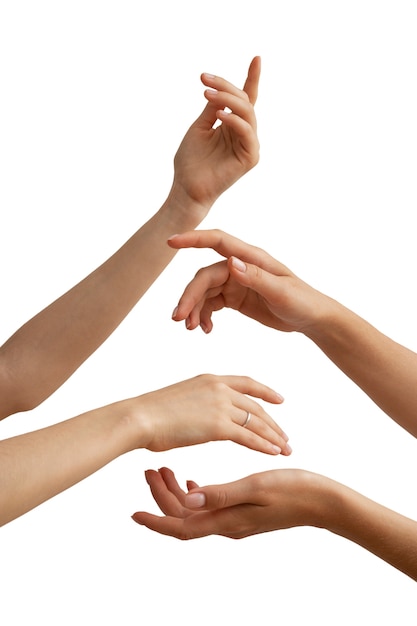 Prossimo piano sulle delicate mani che gesticolano