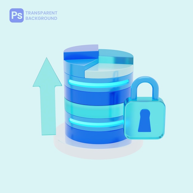 PSD proteção de dados do servidor de renderização 3d