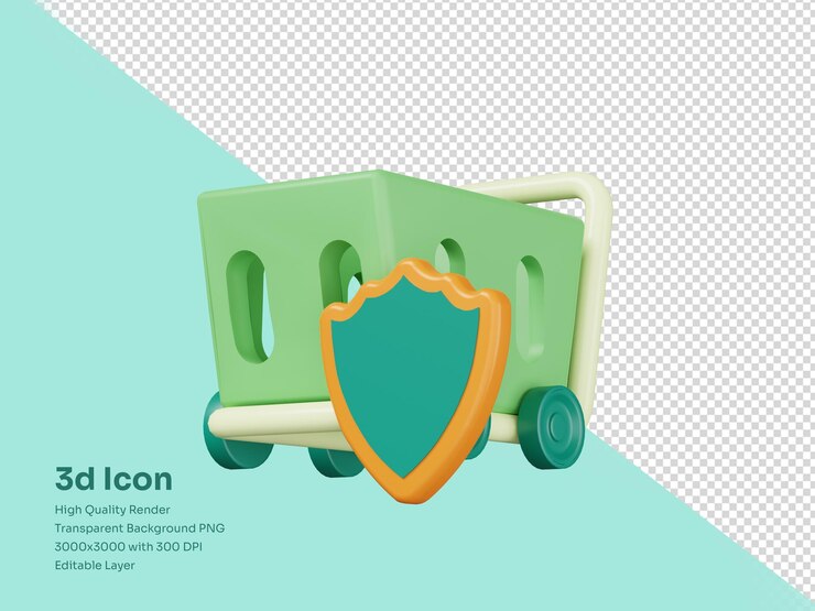PSD proteção do cliente ícone 3d