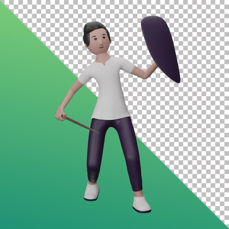 protección de personajes 3d