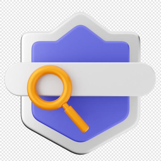 Protección de seguridad de escudo 3D de búsqueda de escaneo