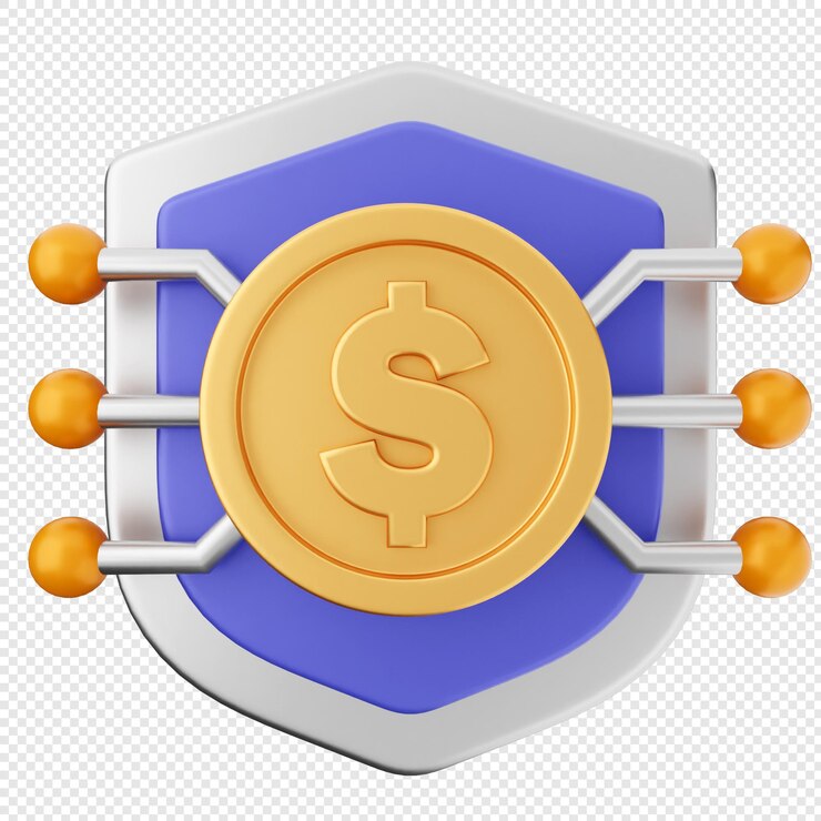 PSD protección de seguridad de escudo 3d pago de dinero moneda dólar