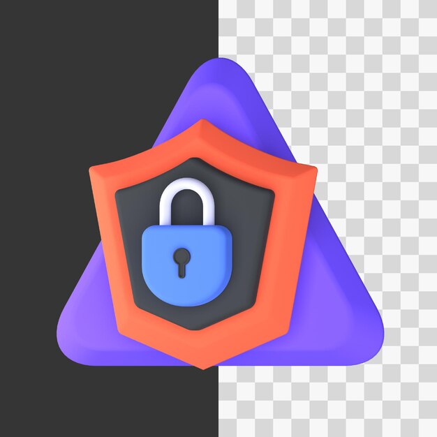 protect in 3d render for graphic asset web presentation or other