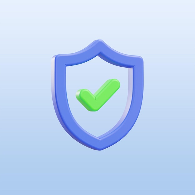 PSD protected shield 3d-symbol 3d-transparentstellung