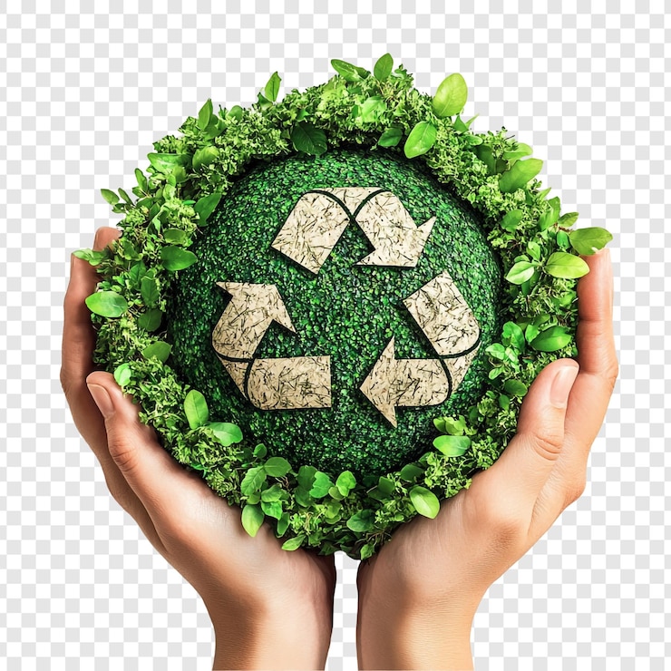 PSD proteger o nosso planeta uma imagem simbólica da reciclagem