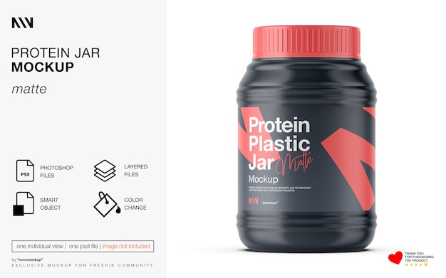 Protein jar mockup