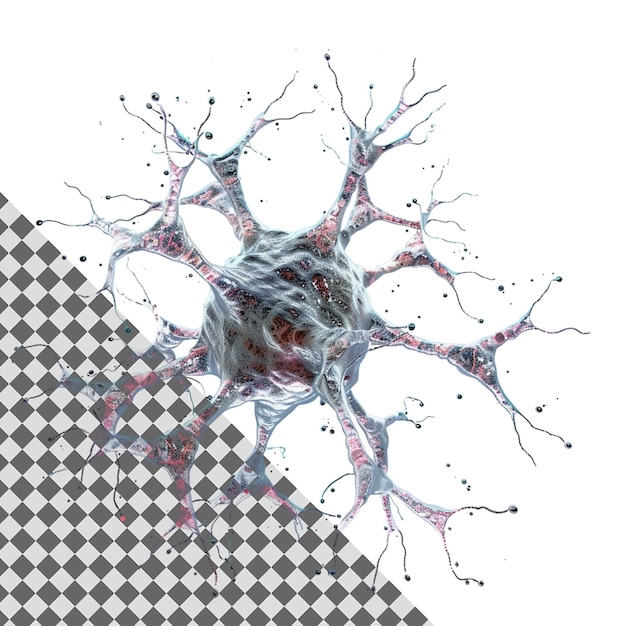 Protéine d'actine sur fond transparent Visualisation détaillée des filaments cytosquelettiques