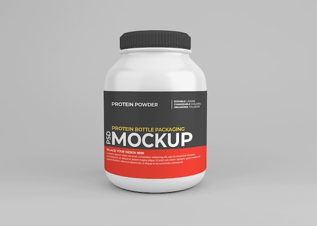 Proteinpulver Nahrungsergänzungsmittel Glas Modell