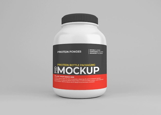Proteinpulver Nahrungsergänzungsmittel Glas Modell
