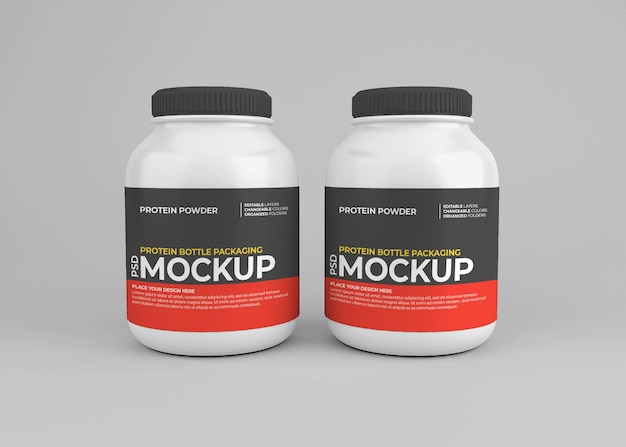 Proteinpulver Nahrungsergänzungsmittel Glas Modell
