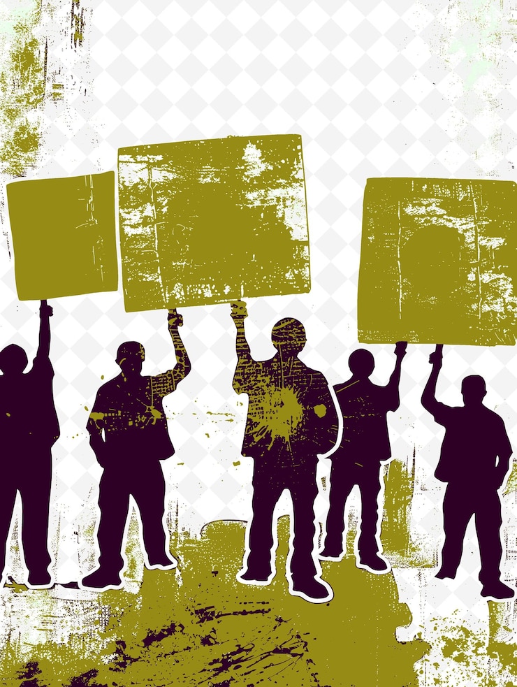 PSD protesta contra la postura de los candidatos presidenciales en la campaña electoral de la ilustración plana de bitcoin