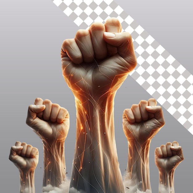 protesta mano con cadena libertad protesta ai generado