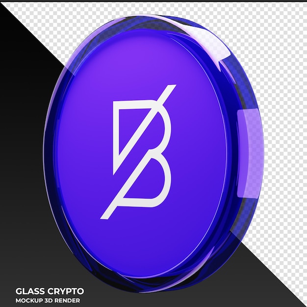 Protocolo de banda BAND Glass Crypto Coin Ilustración 3D