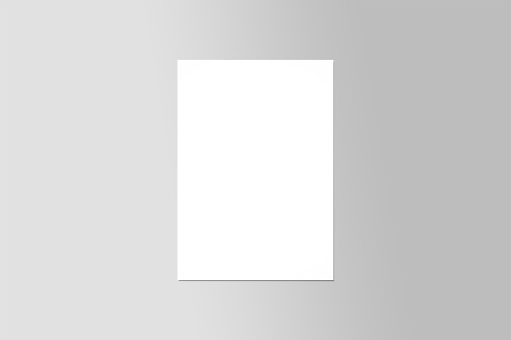 PSD prototipo de vista superior de cartel de volante a4