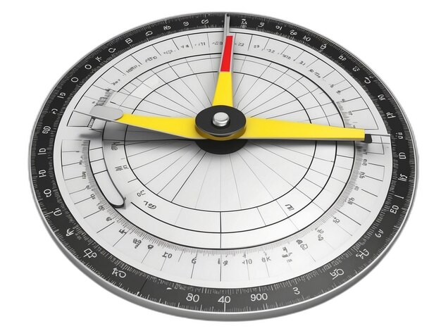 Protractor psd auf weißem hintergrund