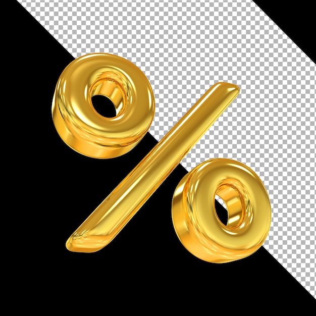 Prozent gold 3d-stile