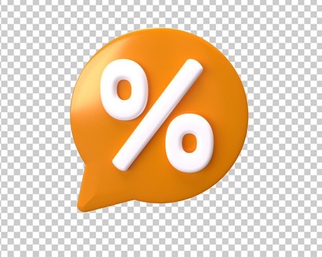 Prozentsatz-Symbol 3D-Verkaufsschild
