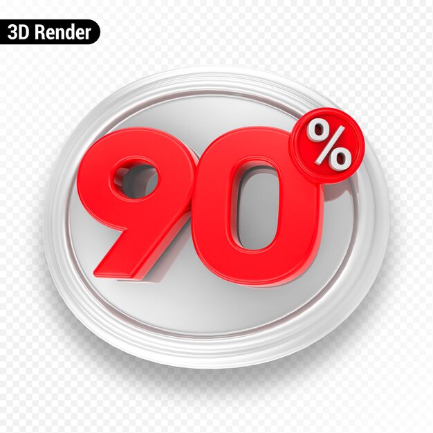 Prozentsatzzahl 3D-Rendering