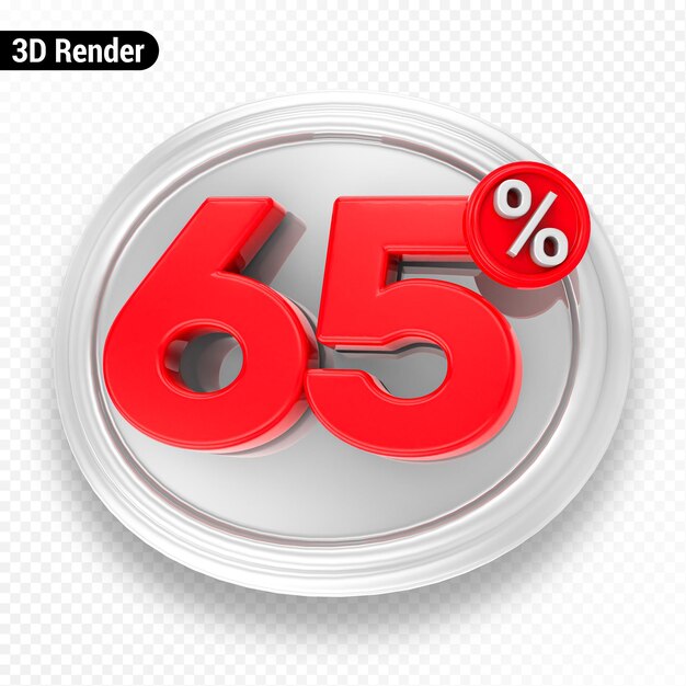 Prozentsatzzahl 3D-Rendering